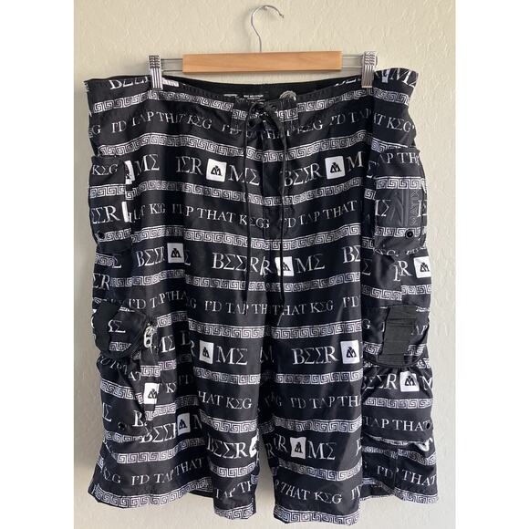 Matix Gusto Men’s Size 42 Fratparty Board Shorts Stash Pouch Dry Bag Swim Trunks - Picture 7 of 16